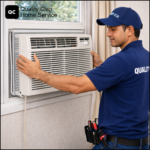 Window AC installation by professional and trained technician